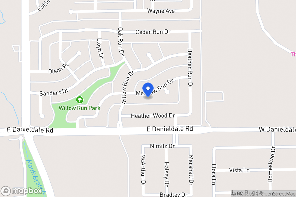 Map of 1118 Meadow Run Dr
