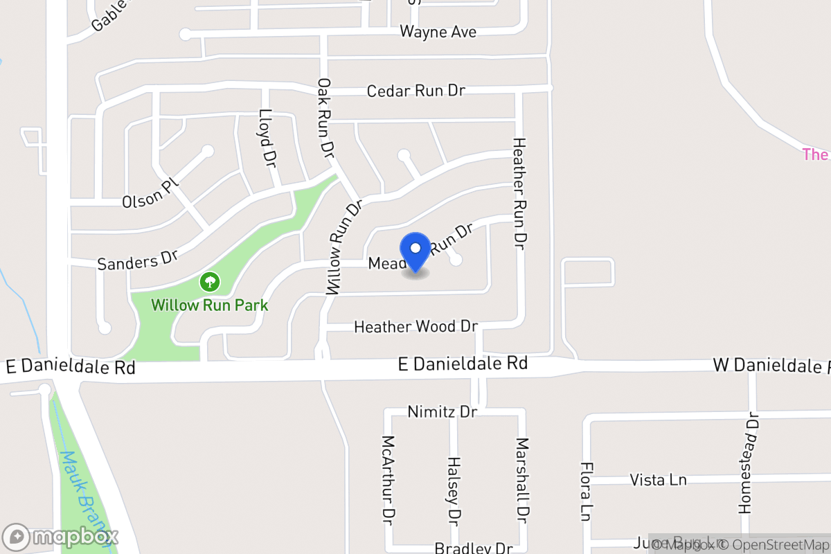 Map of 1122 Meadow Run Dr