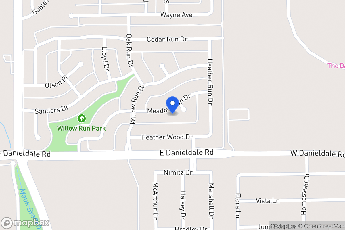 Map of 1126 Meadow Run Dr