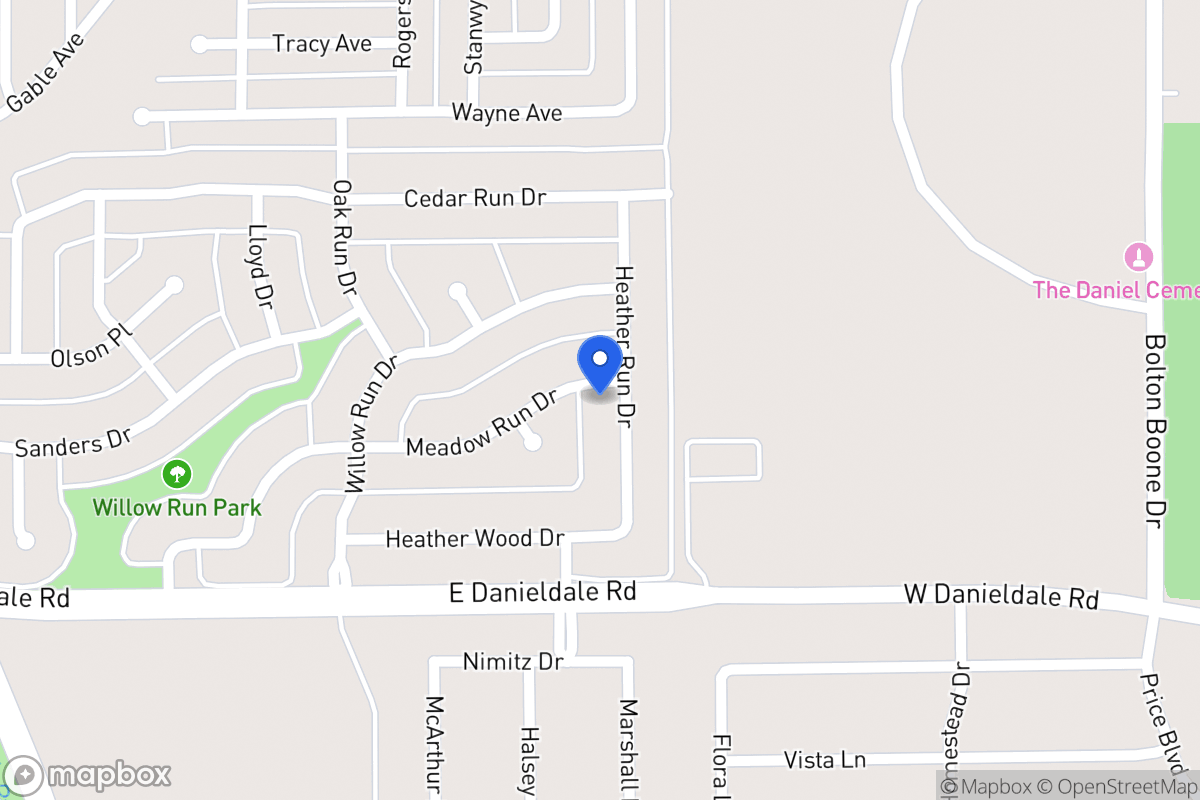 Map of 1403 Heather Run Dr