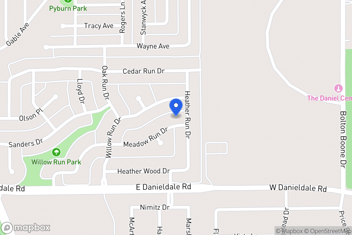 Map of 1139 Meadow Run Dr