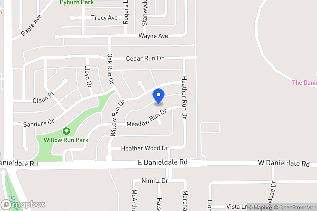 Map of 1127 Meadow Run Dr