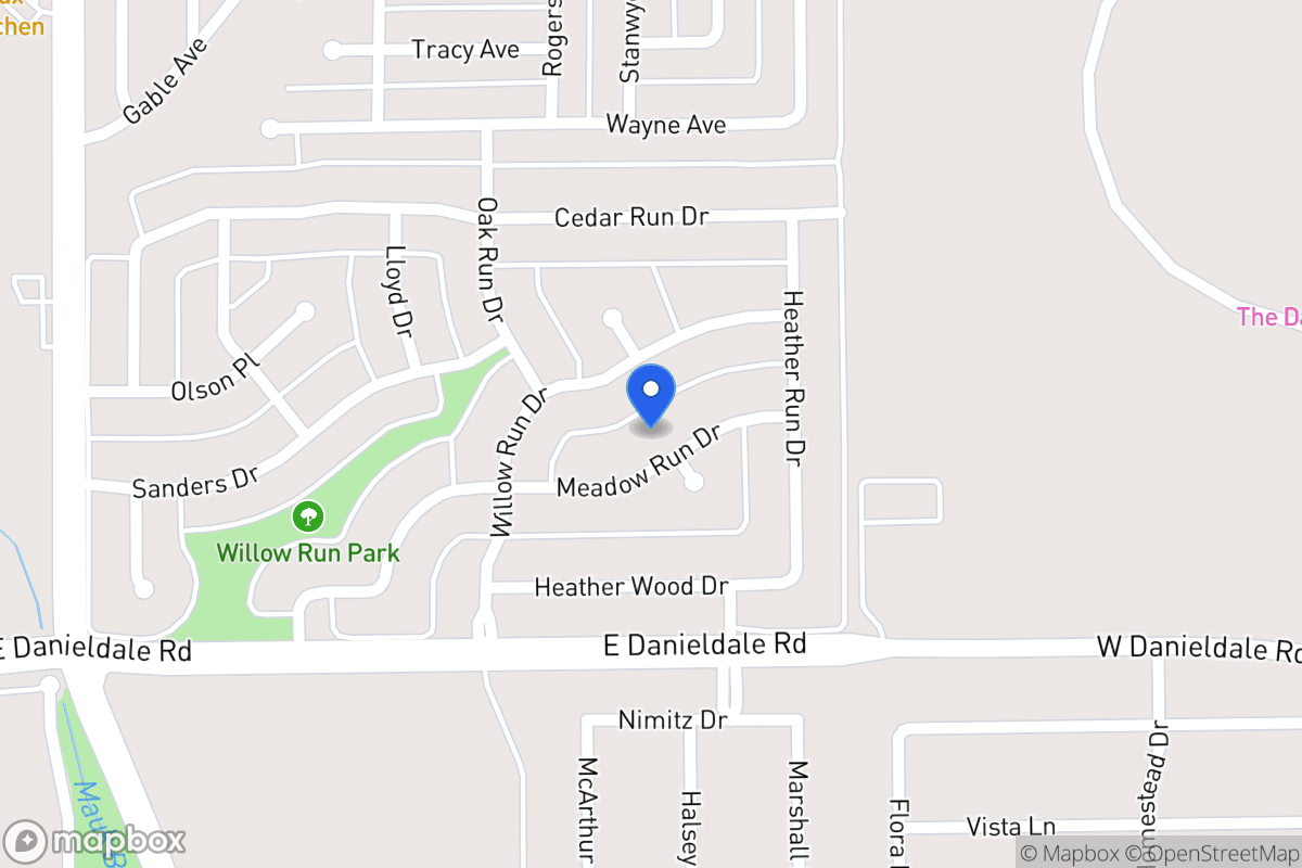 Map of 1119 Meadow Run Dr