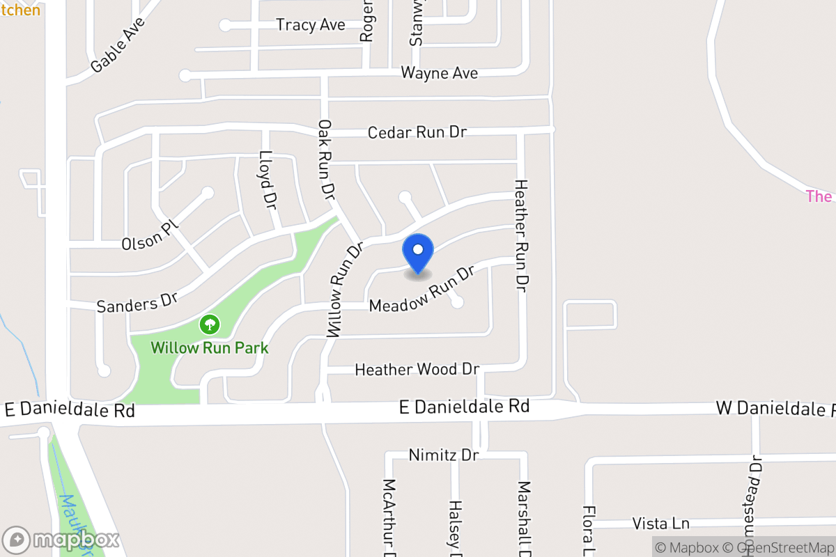 Map of 1115 Meadow Run Dr