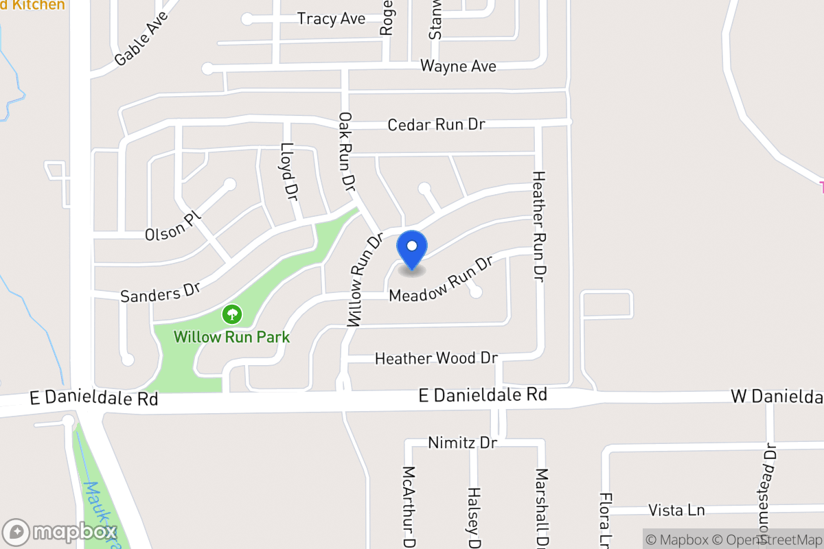 Map of 1107 Meadow Run Dr