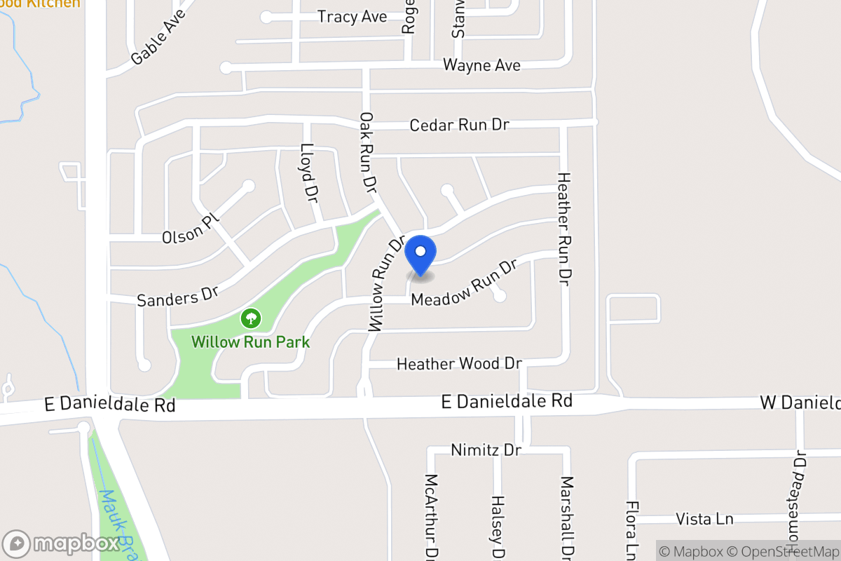 Map of 1103 Meadow Run Dr