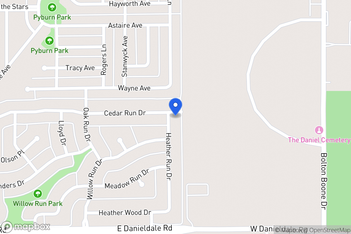 Map of 1302 Heather Run Dr