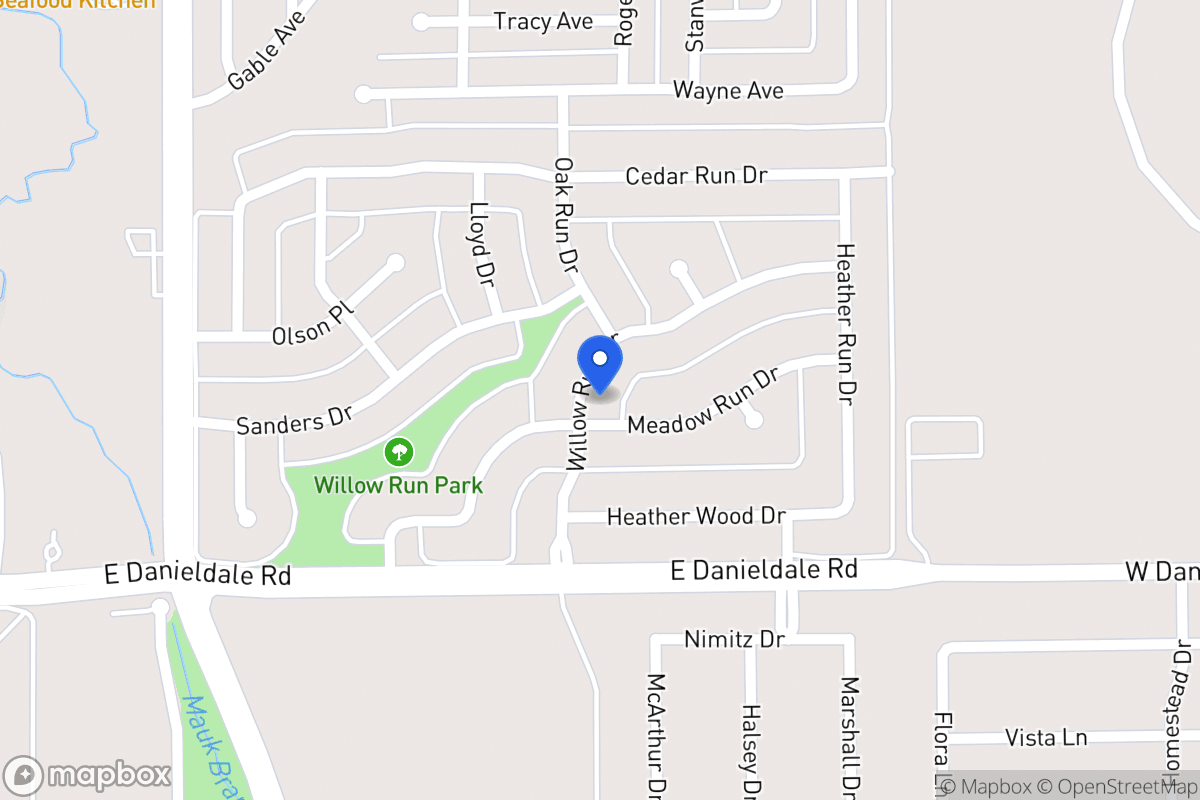 Map of 1102 Willow Run Dr