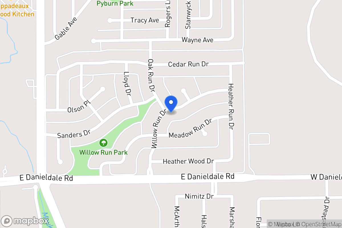 Map of 1114 Willow Run Dr