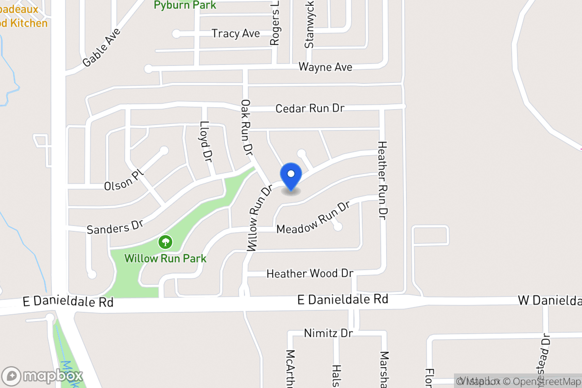 Map of 1118 Willow Run Dr
