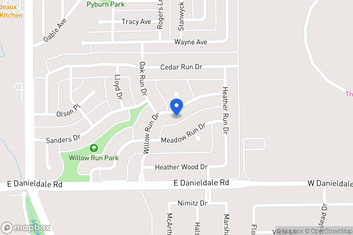Map of 1122 Willow Run Dr