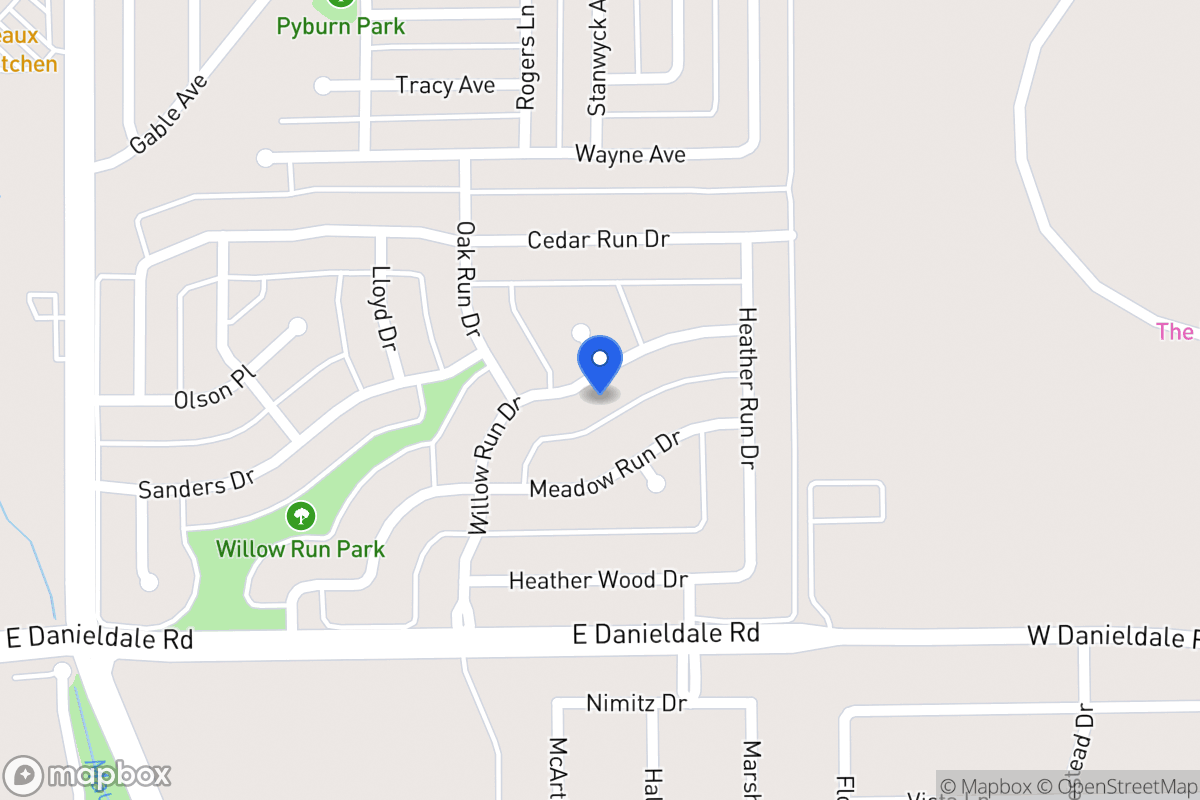 Map of 1126 Willow Run Dr