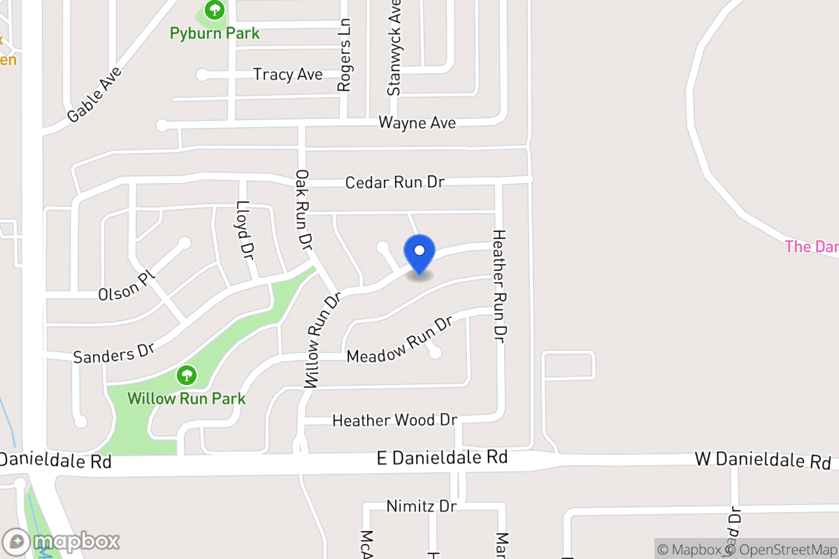 Map of 1134 Willow Run Dr