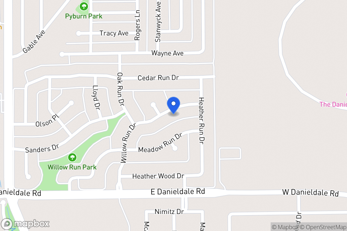 Map of 1138 Willow Run Dr