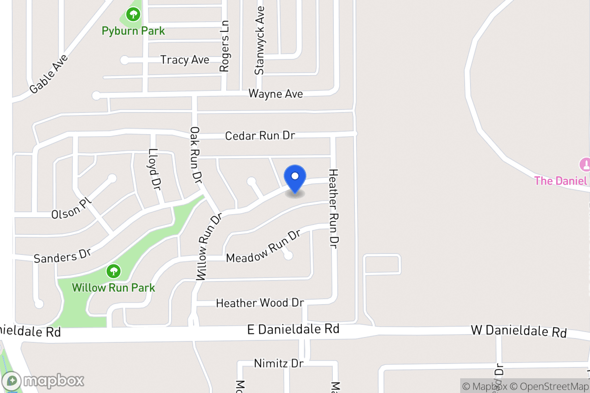 Map of 1142 Willow Run Dr