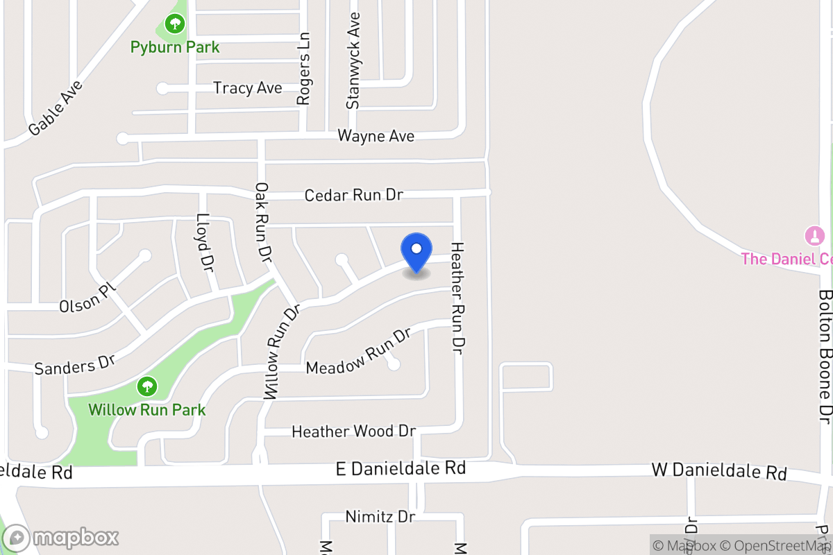 Map of 1146 Willow Run Dr