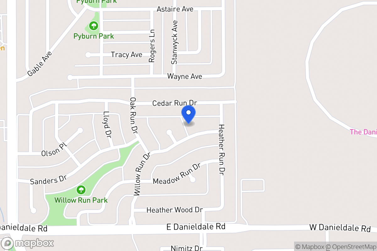 Map of 1151 Willow Run Dr