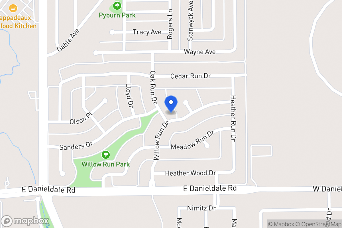 Map of 1326 Oak Run Dr