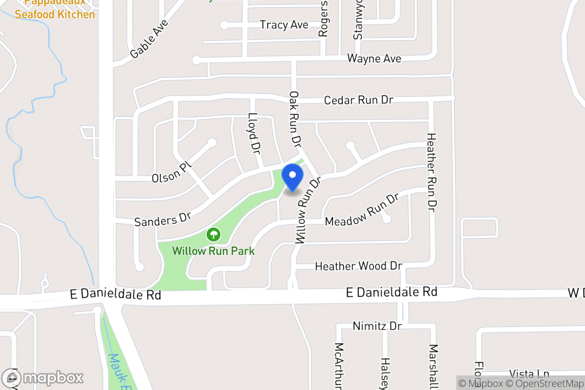 Map of 1107 Willow Run Dr