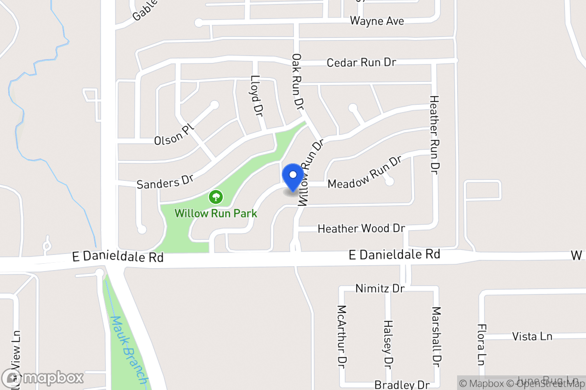 Map of 1038 Meadow Run Dr