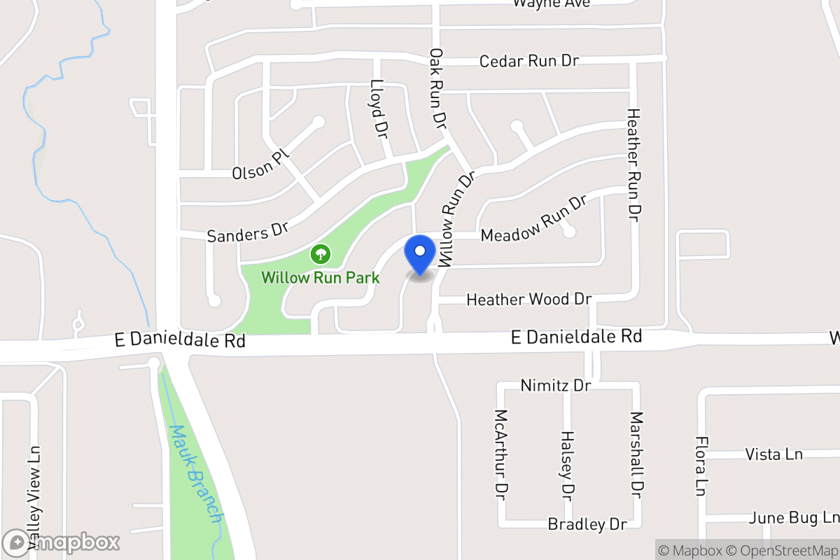 Map of 1411 Willow Run Dr
