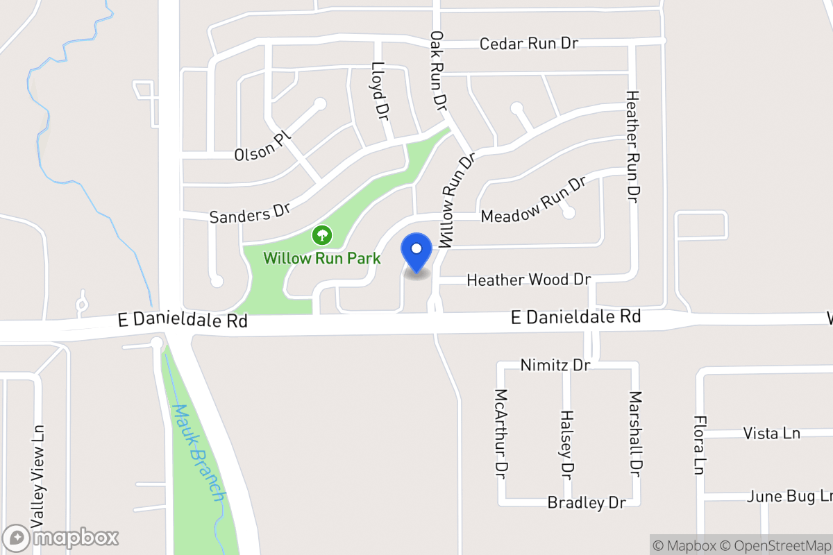 Map of 1415 Willow Run Dr