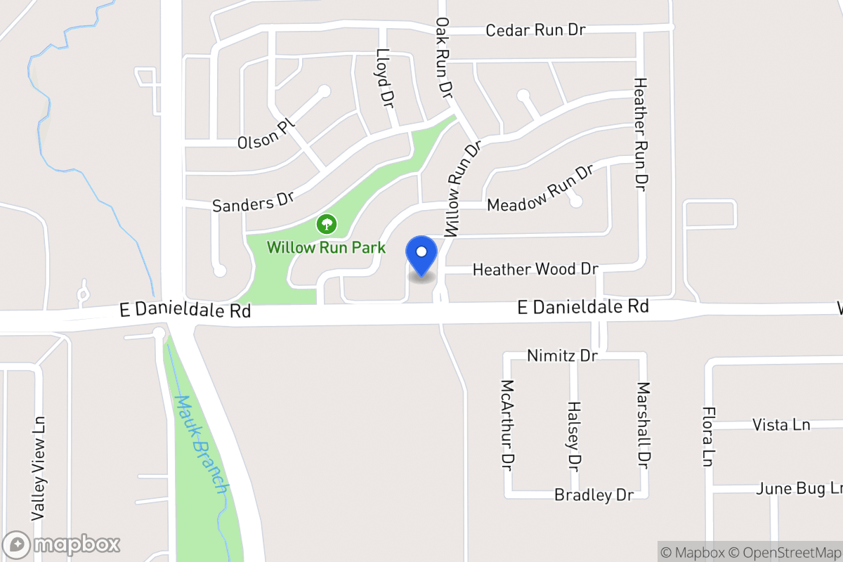 Map of 1419 Willow Run Dr
