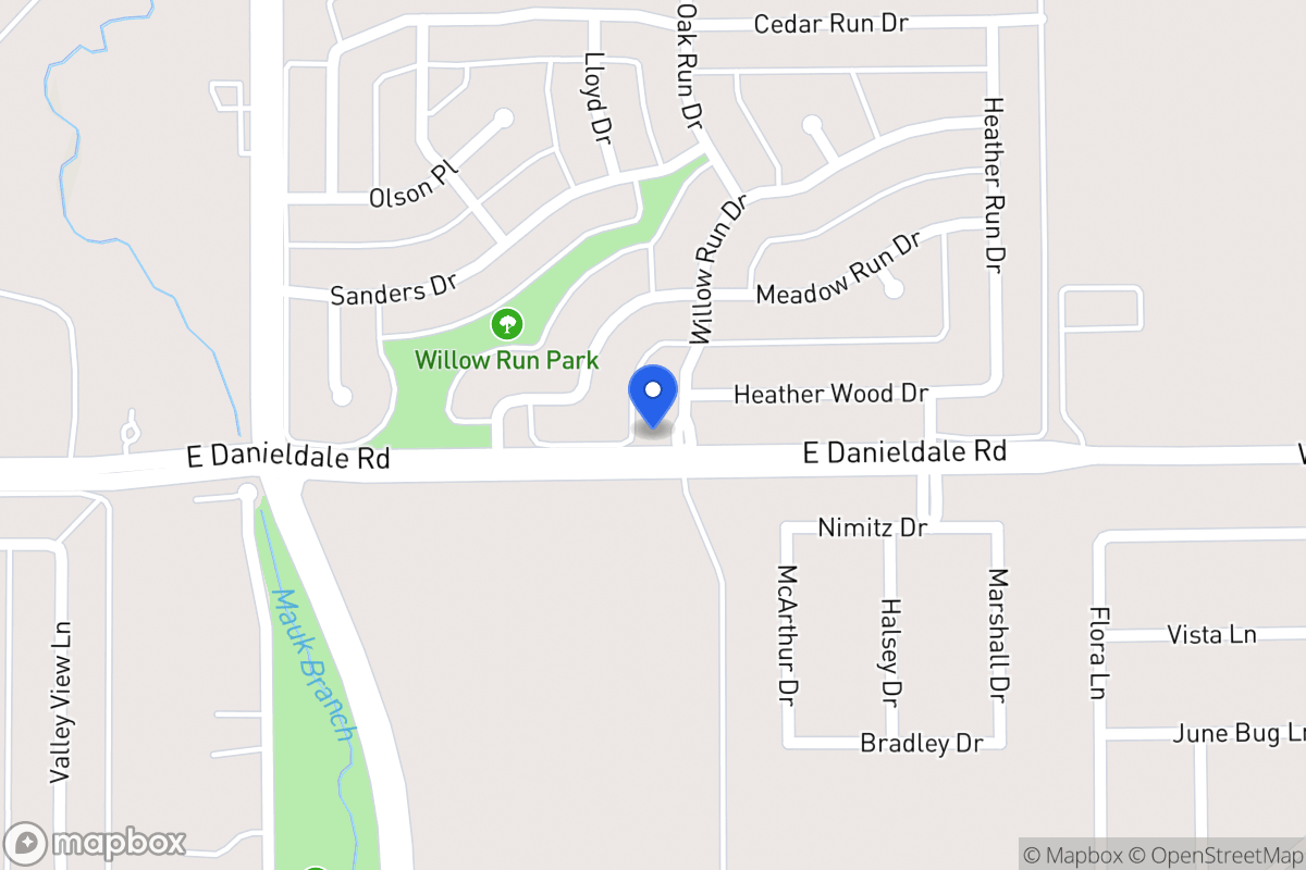 Map of 1423 Willow Run Dr