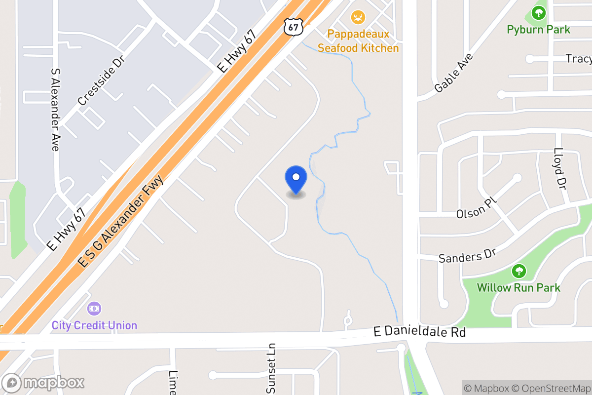 Map of 1300 Woodlands Ln
