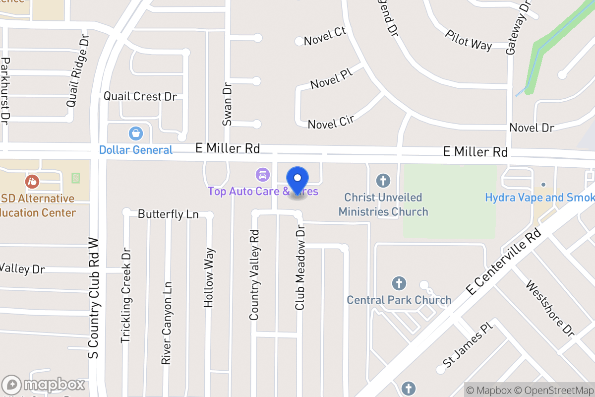 Map of 2206 Club Meadow Dr