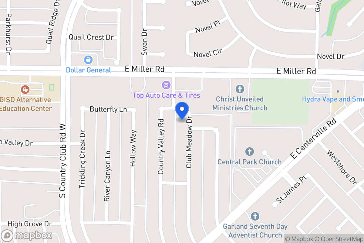 Map of 2205 Club Meadow Dr