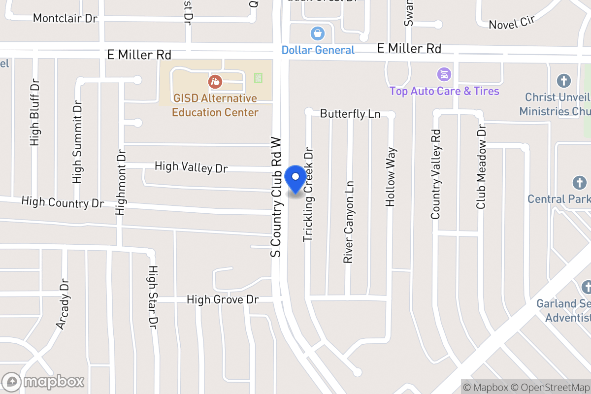 Map of 2121 Trickling Creek Dr