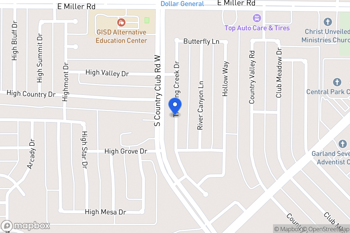 Map of 18 Trickling Creek Dr