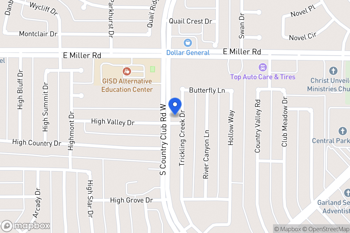 Map of 2105 Trickling Creek Dr