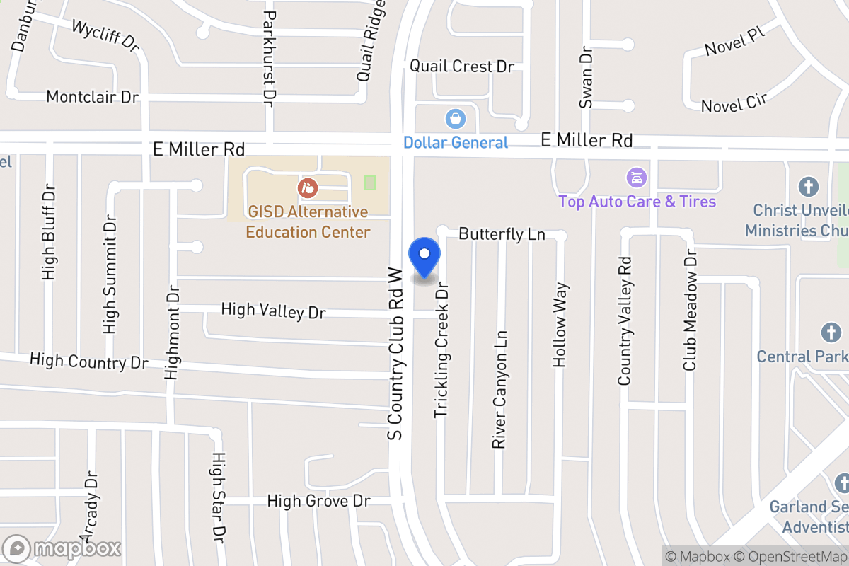 Map of 2101 Trickling Creek Dr