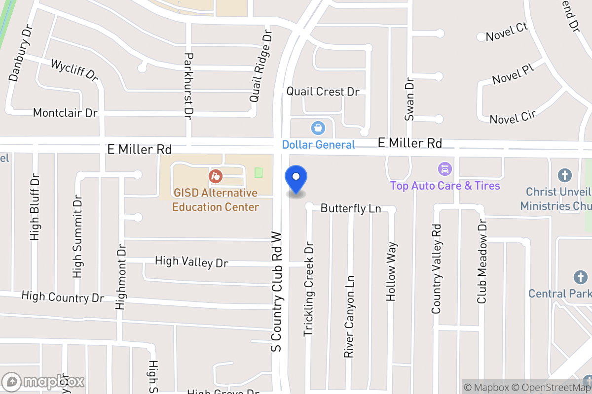 Map of 2001 Trickling Creek Dr