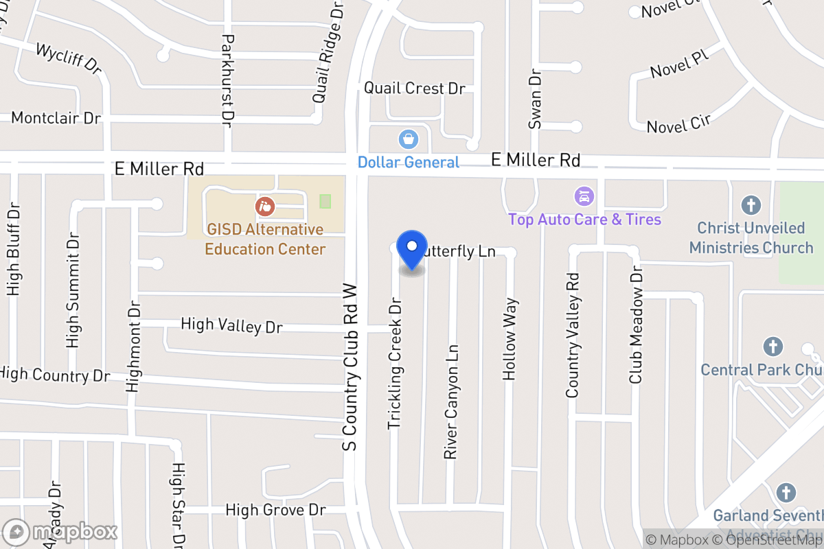 Map of 2010 Trickling Creek Dr