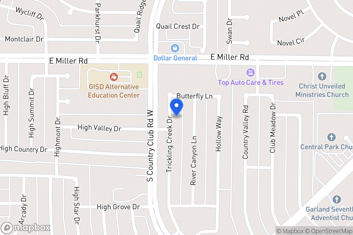Map of 2102 Trickling Creek Dr