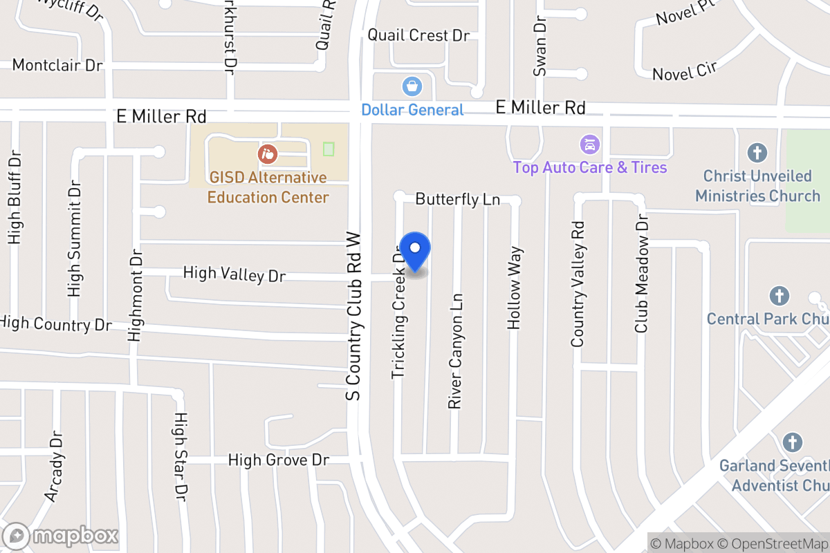 Map of 2110 Trickling Creek Dr