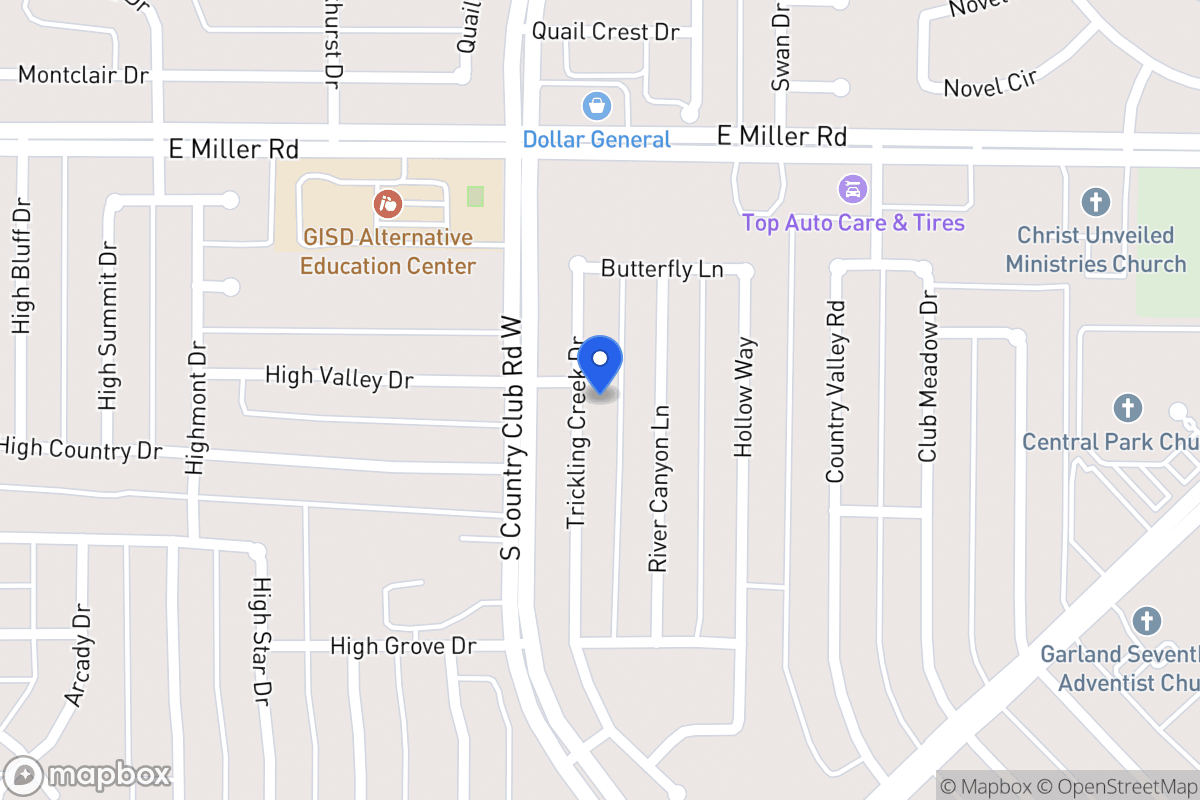 Map of 2114 Trickling Creek Dr