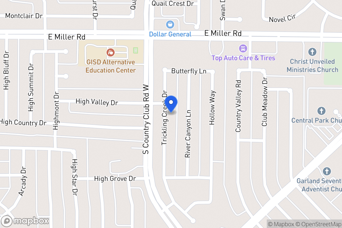 Map of 2118 Trickling Creek Dr