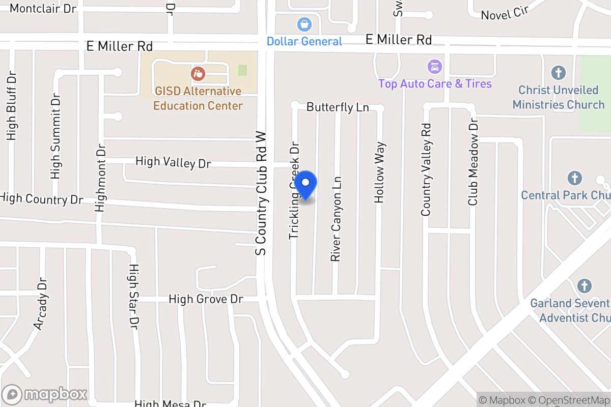 Map of 2126 Trickling Creek Dr