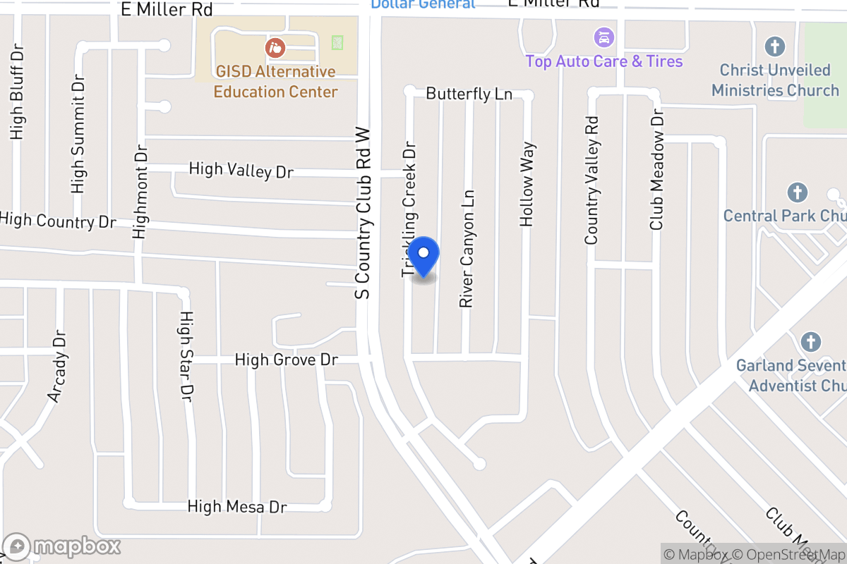 Map of 2214 Trickling Creek Dr