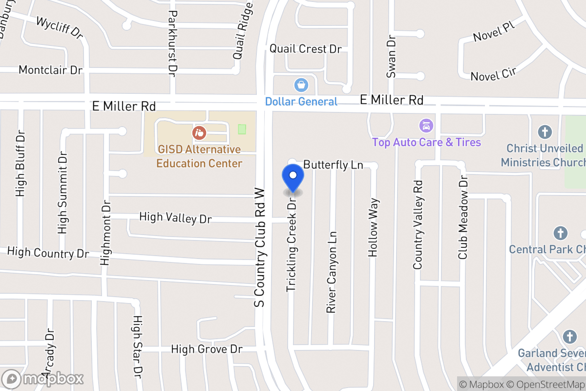 Map of 39 Trickling Creek Dr