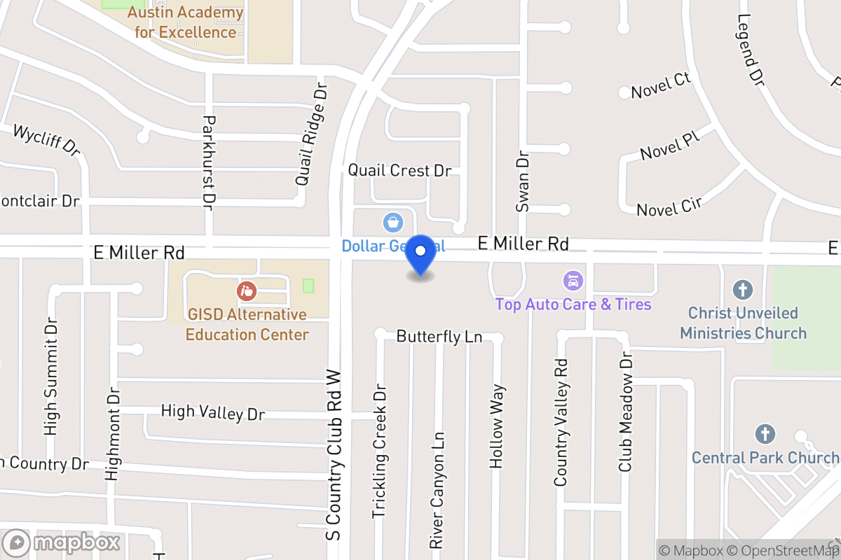 Map of 1350 E Miller Rd