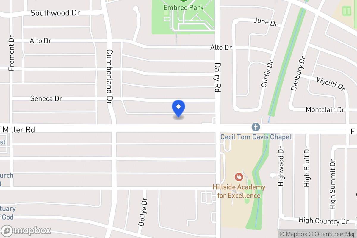 Map of 627 E Miller Rd