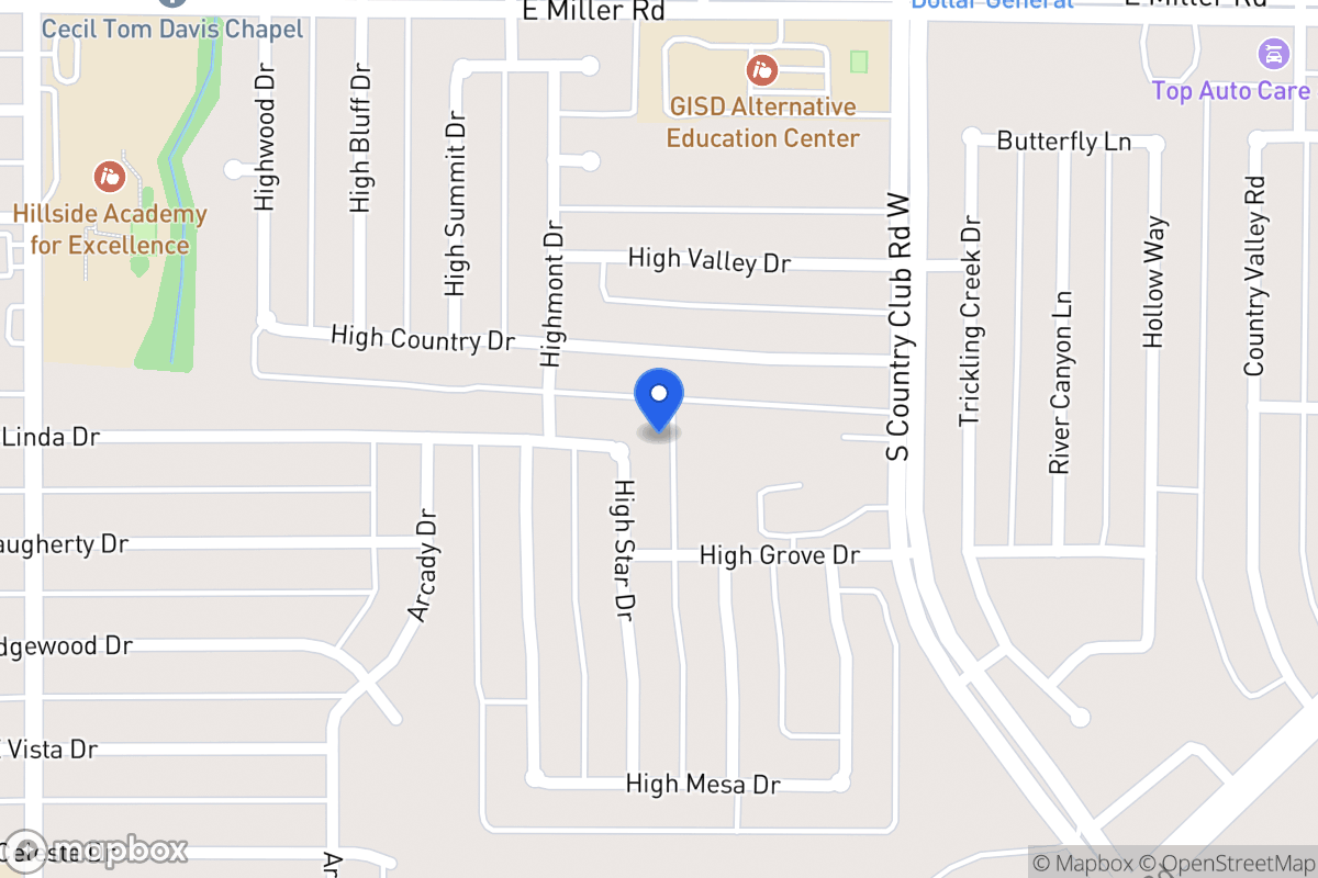 Map of 2302 High Star Dr
