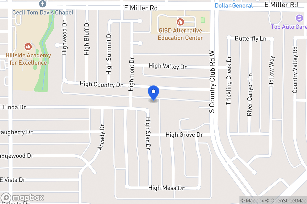 Map of 1125 E Linda Dr