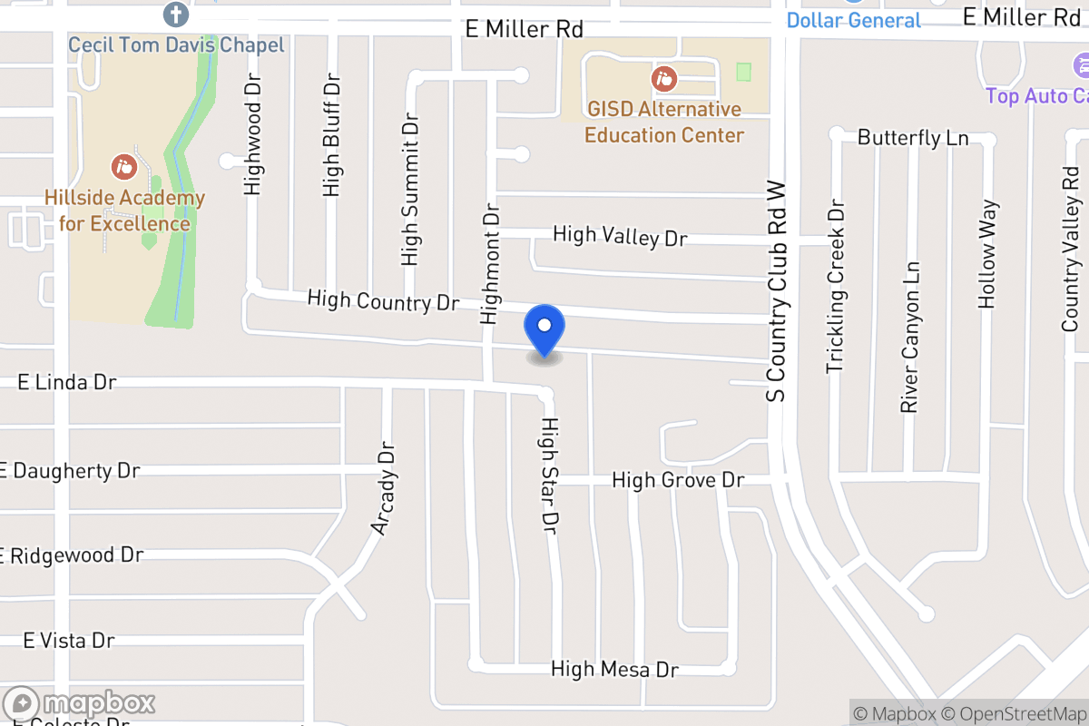 Map of 1121 E Linda Dr