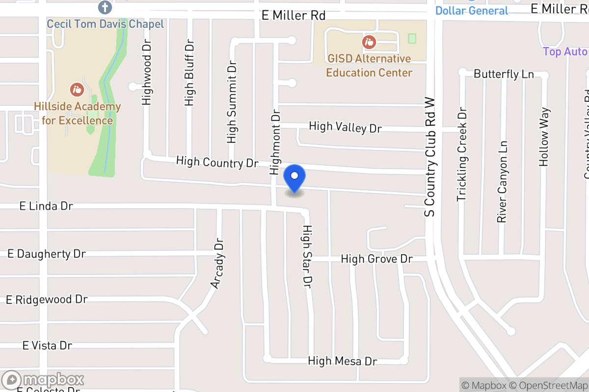 Map of 1117 E Linda Dr